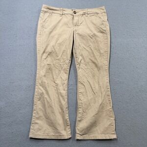American Eagle Pants Women's 12 Beige Kick Bootcut Stretch Low Rise Relaxed Fit